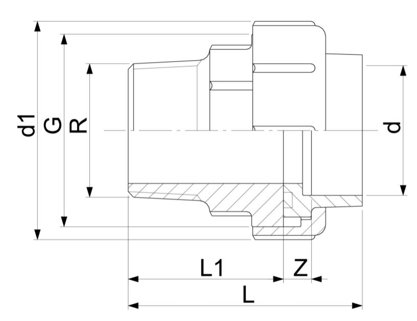 GF-socket-fusion-union-plain-x-m-thread-diagram