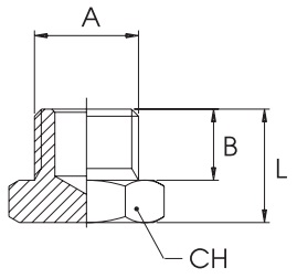 km-npba-blanking-plugs-metric-bspp-diagram