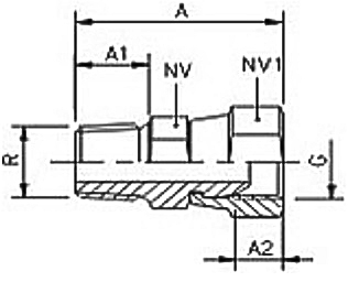 km-npba-swivel-adaptor-bspp-diagram