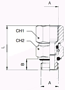 km-npba-swivel-connectors-bspp-diagram