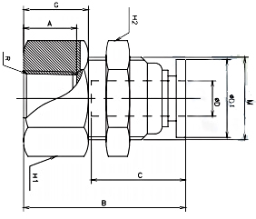 female bulkhead connector bspp 16 bar