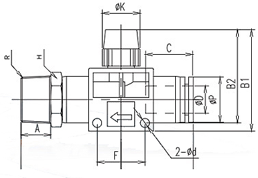 manual flow control valve tube x npt