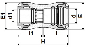 MDPE pushfit MDPE to copper coupling diagram