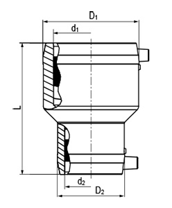 Protecta-Line 45 Elbow Technical Drawing