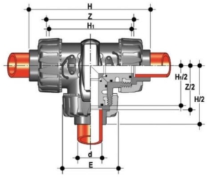 dp 3 way ball valve L port diagram