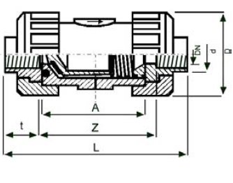 pph foot valve threaded diagram