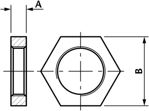 Hexagon Backnut - Stainless Steel Fittings