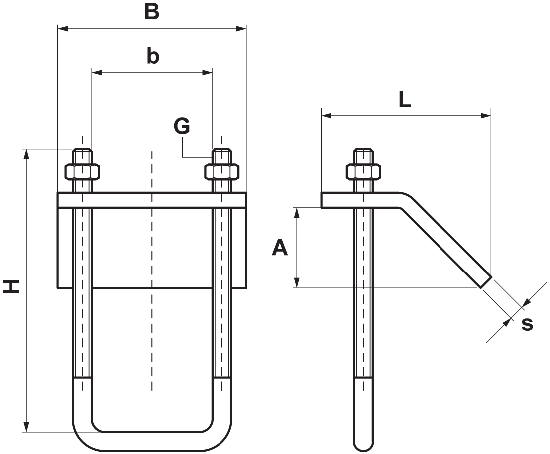 Walraven RapidRail Beam Clamp Technical Diagram